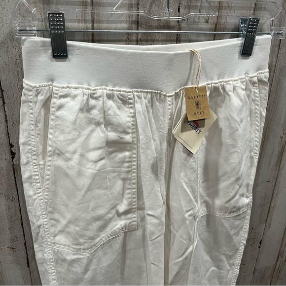 NWT Faherty Arlie Day Pant White Pockets Breezy Vacation Boating Linen Small - Picture 4 of 10